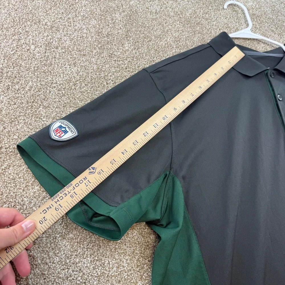 Nike NFL Equipment Green Bay Packers Dri-FIT Training Polo Mens XXL Grey Green